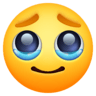 Face Holding Back Tears on Facebook