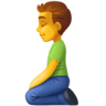 Man Kneeling on Facebook