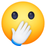 Face With Open Eyes And Hand Over Mouth on Facebook