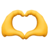 Heart Hands: Medium Skin Tone on Facebook