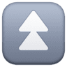 Black Up-pointing Double Triangle on Facebook