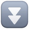 Black Down-pointing Double Triangle on Facebook