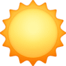 Black Sun With Rays on Facebook