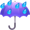 Umbrella With Rain Drops on Facebook