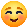 White Smiling Face on Facebook