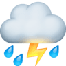 Cloud With Lightning And Rain on Facebook