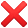 Cross Mark on Facebook