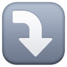 Arrow Pointing Rightwards Then Curving Downwards on Facebook