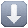 Downwards Black Arrow on Facebook