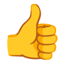 Thumbs Up Sign: Medium Skin Tone on Google