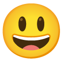 Smiling Face With Open Mouth on Google