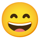 Smiling Face With Open Mouth And Smiling Eyes on Google