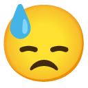 Face With Cold Sweat on Google