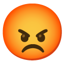 Pouting Face on Google