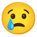 Crying Face on Google