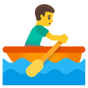 Man Rowing Boat on Google