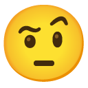 Face With One Eyebrow Raised on Google