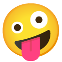 Grinning Face With One Large And One Small Eye on Google