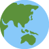Earth Globe Asia-australia on Twitter / X