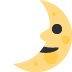 First Quarter Moon With Face on Twitter / X