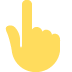 White Up Pointing Backhand Index on Twitter / X