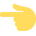 White Left Pointing Backhand Index on Twitter / X