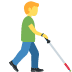 Man With White Cane Facing Right on Twitter / X