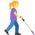 Woman With White Cane Facing Right on Twitter / X