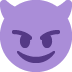 Smiling Face With Horns on Twitter / X