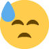 Face With Cold Sweat on Twitter / X