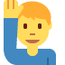 Man Raising Hand on Twitter / X