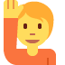 Happy Person Raising One Hand: Medium-Light Skin Tone on Twitter / X