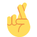 Hand With Index And Middle Fingers Crossed on Twitter / X