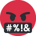 Serious Face With Symbols Covering Mouth on Twitter / X