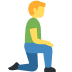 Man Kneeling Facing Right on Twitter / X