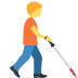 Person With White Cane Facing Right on Twitter / X