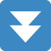 Black Down-pointing Double Triangle on Twitter / X