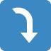 Arrow Pointing Rightwards Then Curving Downwards on Twitter / X