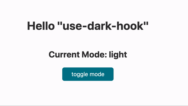 use-dark-hook example