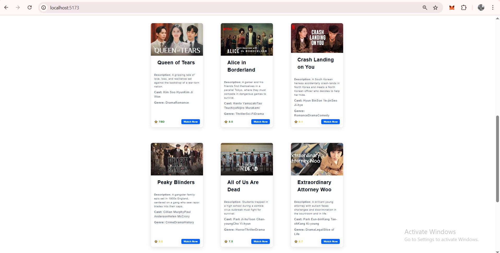 Movie Listing