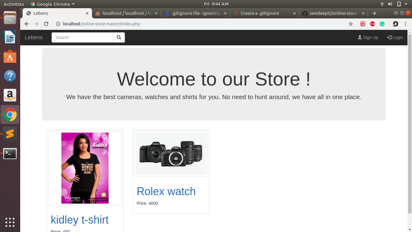 home page