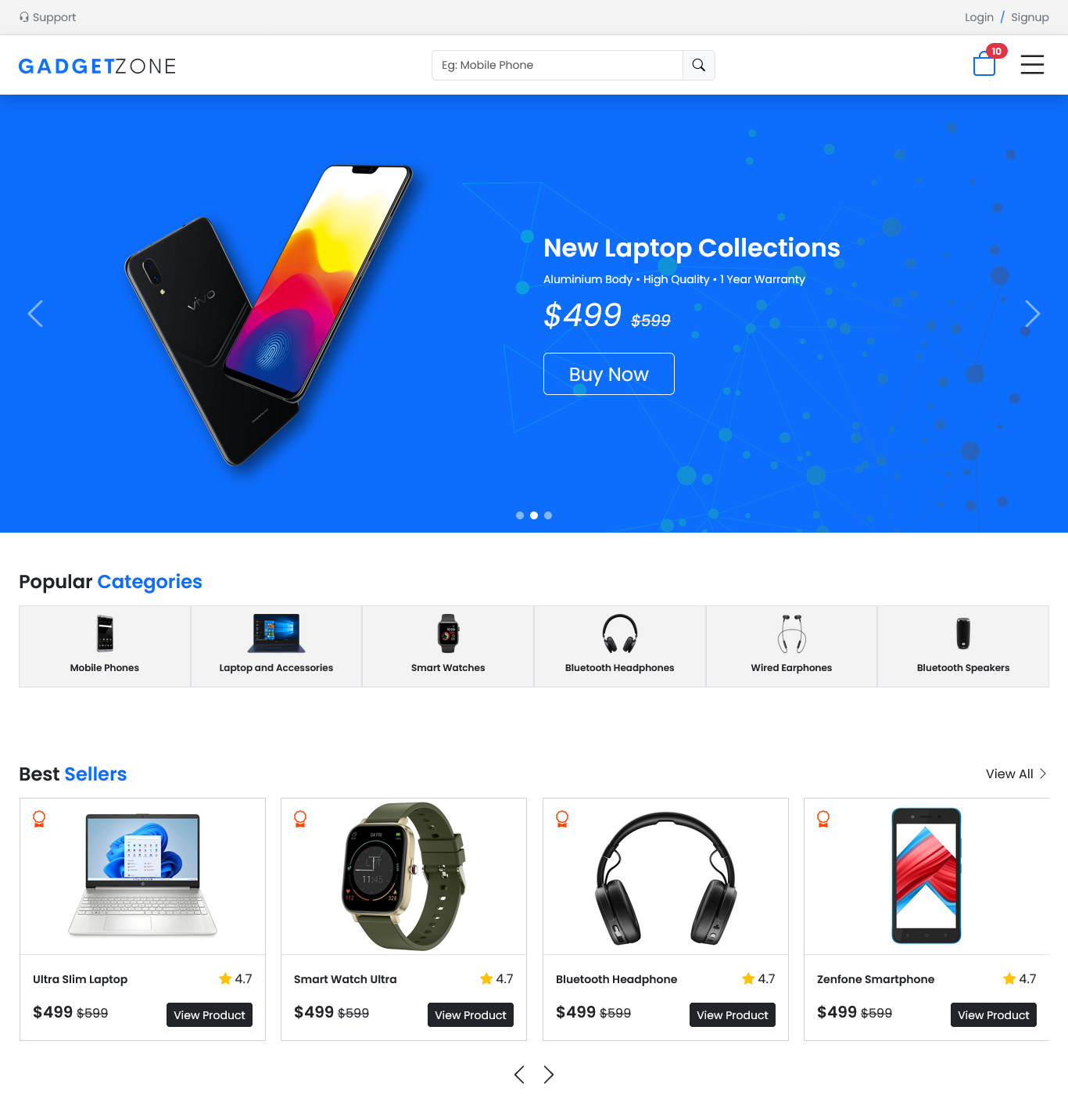 GadgetZone-Ecommerce-Template 网站模板截图