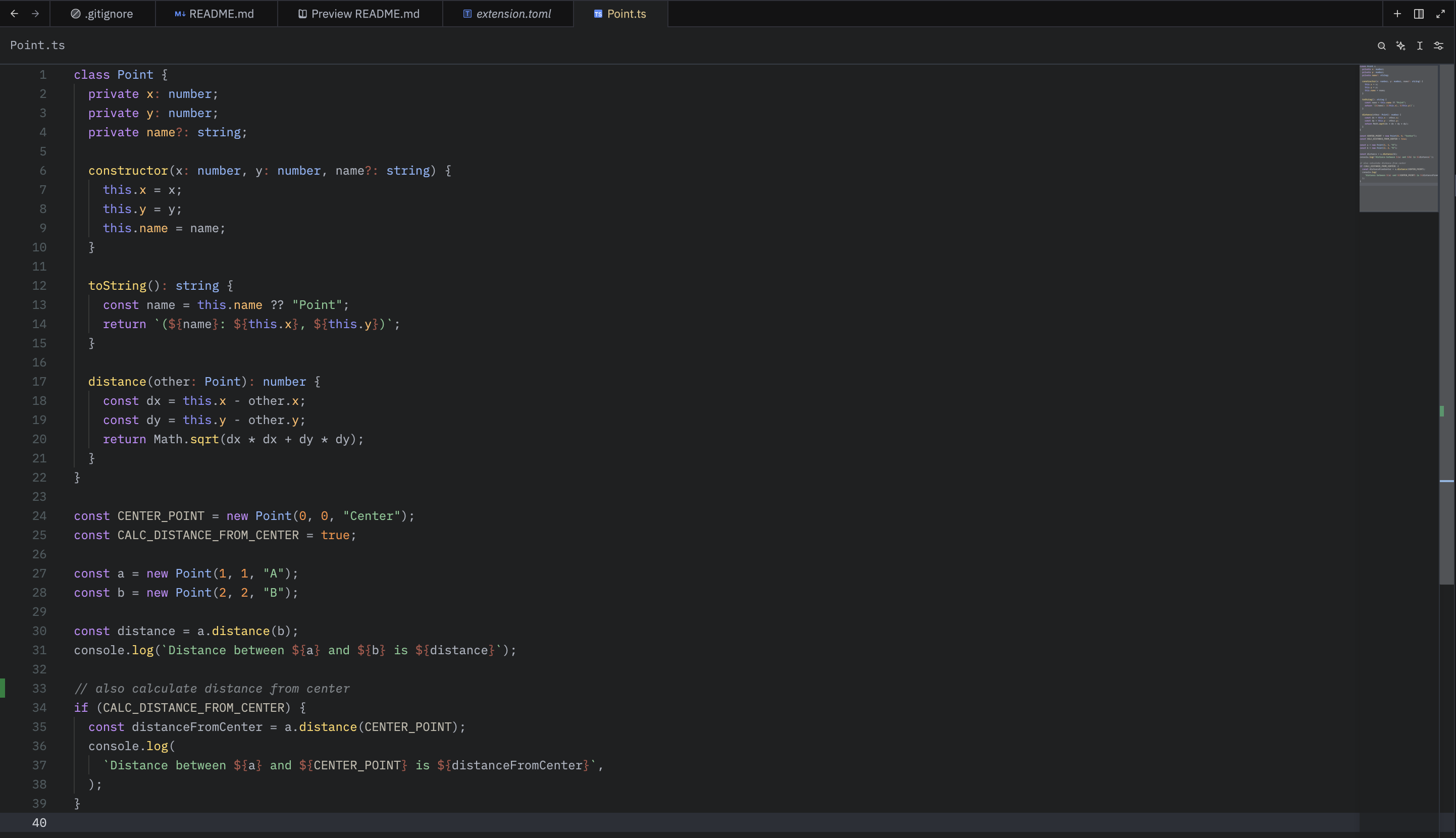 Dark TypeScript Example