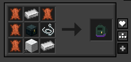 Ender backpack recipe.