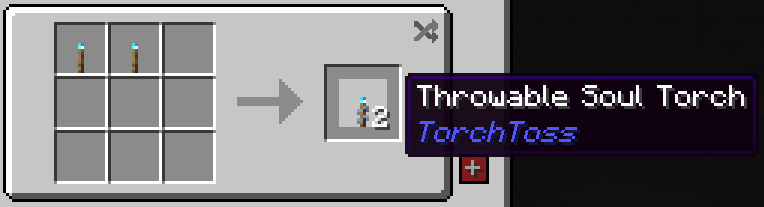 Throwable redstone torch recipe