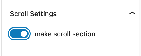 Scroll Section Toggle