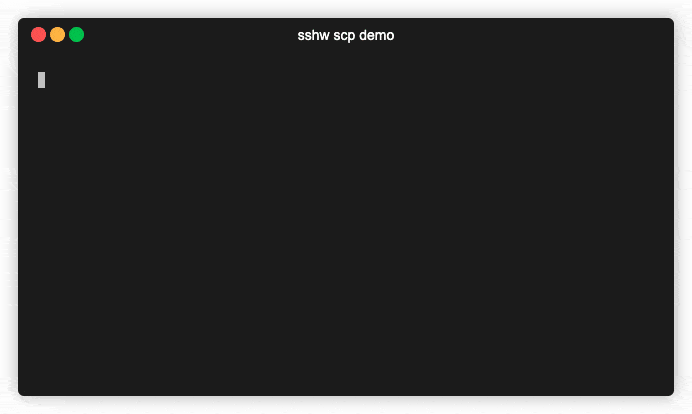 demo of sshw scp