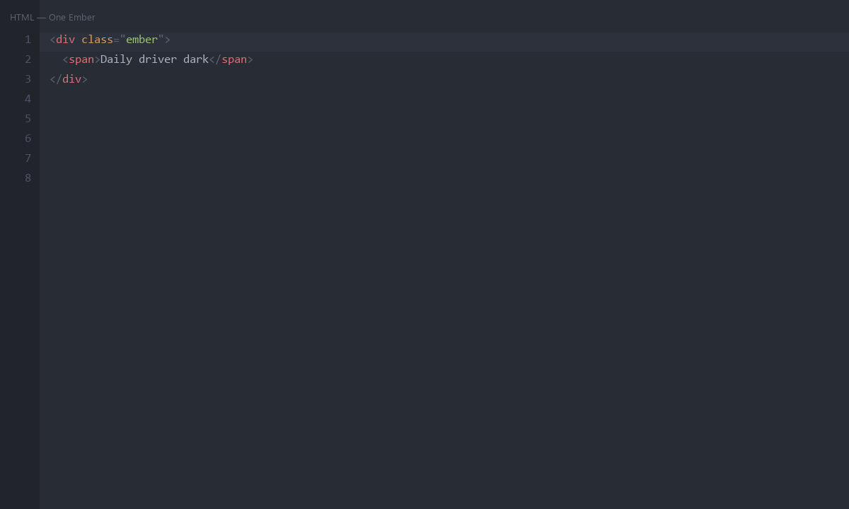 One Ember HTML screenshot