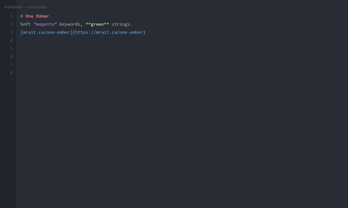 One Ember Markdown screenshot
