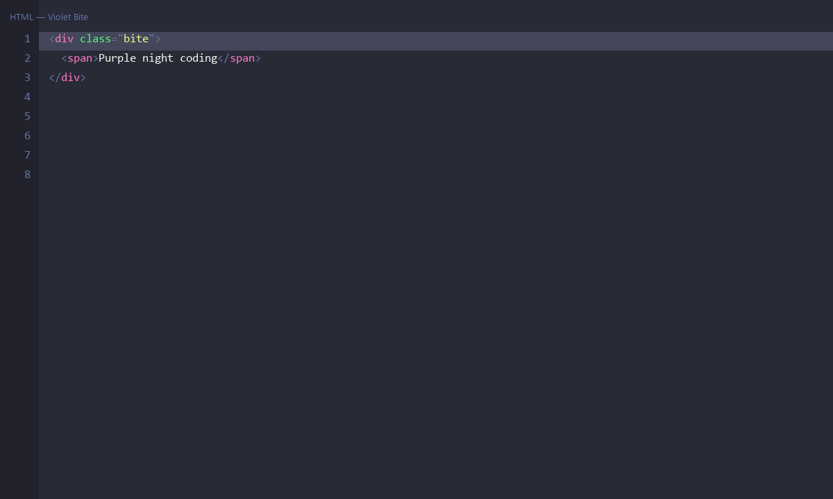 Violet Bite HTML screenshot
